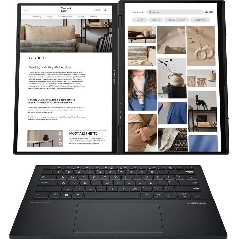 Ноутбук ASUS Zenbook Duo UX8406CA (UX8406CA-PS99T, 90NB14X1-M002H0)
