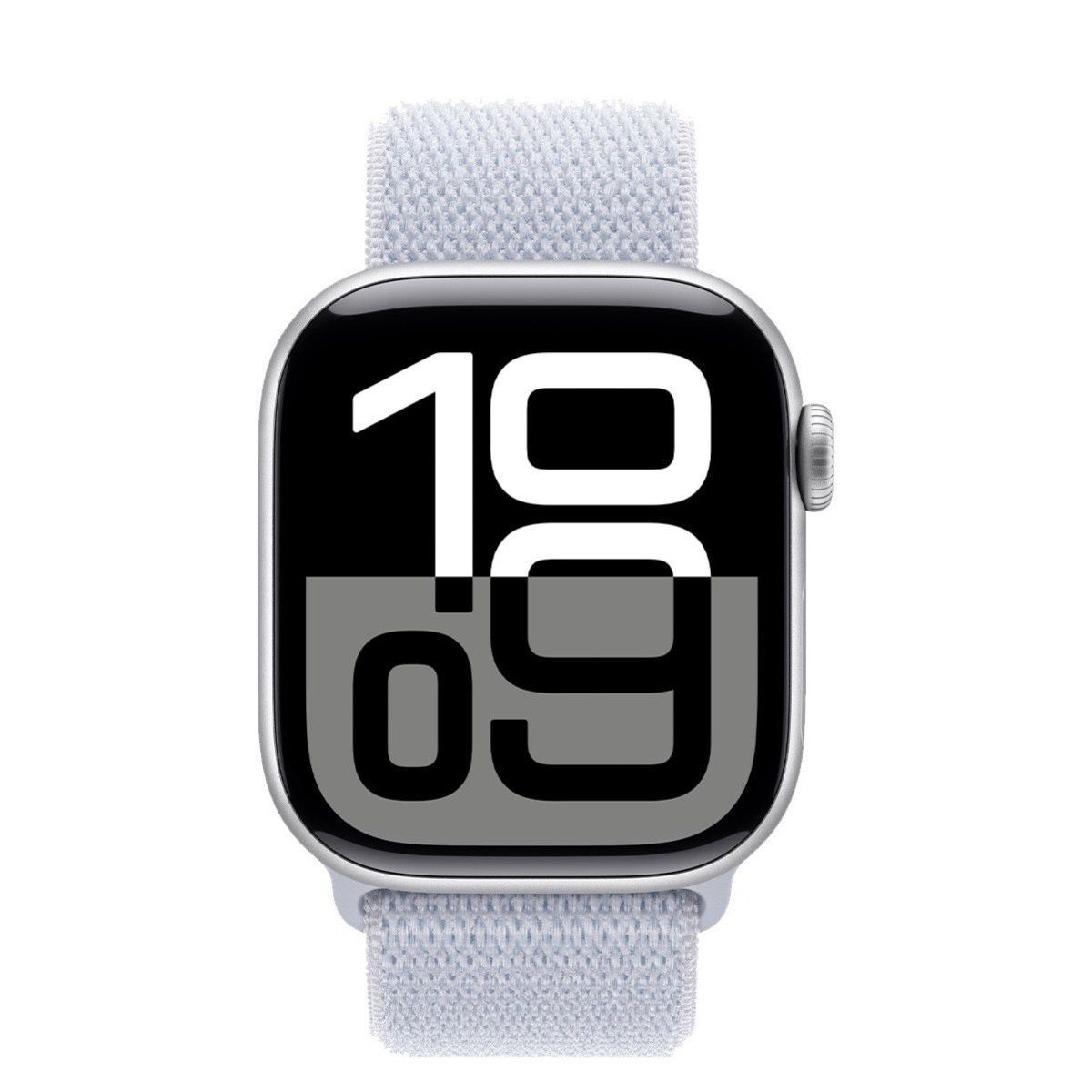 Apple Watch Series 10 46mm Silver Aluminum Case w. Blue Cloud Sport Loop (MWWN3)