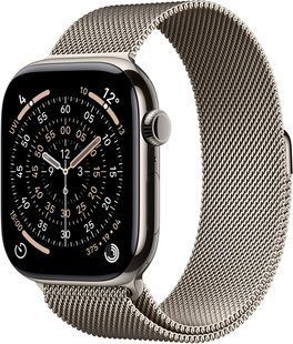 Apple Watch Series 11 GPS + Cellular 46mm Natural Tit. Case w. Natural Milanese Loop - M/L (MFD04)