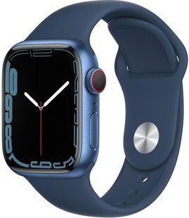 7 41mm LTE Blue Aluminum Case Case with Abyss Blue Sport Band MKHC3/MKHU3