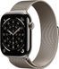 Apple Watch Series 11 GPS + Cellular 46mm Natural Tit. Case w. Natural Milanese Loop - M/L (MFD04)