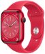 Apple Watch Series 8 41mm Red Aluminum Case w. Red S. Band MNP73, MNUG3