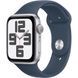Apple Watch SE 2 LTE 44mm Silver Aluminium Case w. Storm Blue Sport Band - M/L MRHJ3