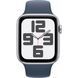 Apple Watch SE 2 LTE 44mm Silver Aluminium Case w. Storm Blue Sport Band - M/L MRHJ3