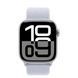 Apple Watch Series 10 46mm Silver Aluminum Case w. Blue Cloud Sport Loop (MWWN3)
