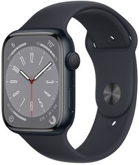 Apple Watch Series 8 41mm LTE Graphite Stainless Steel Case with Midnight Sport Band MNJJ3