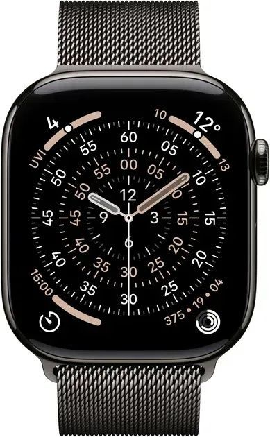Apple Watch Series 11 GPS + Cellular 46mm Slate Tit. Case w. Slate Milanese Loop - M/L (MFD44)