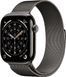 Apple Watch Series 11 GPS + Cellular 46mm Slate Tit. Case w. Slate Milanese Loop - M/L (MFD44)