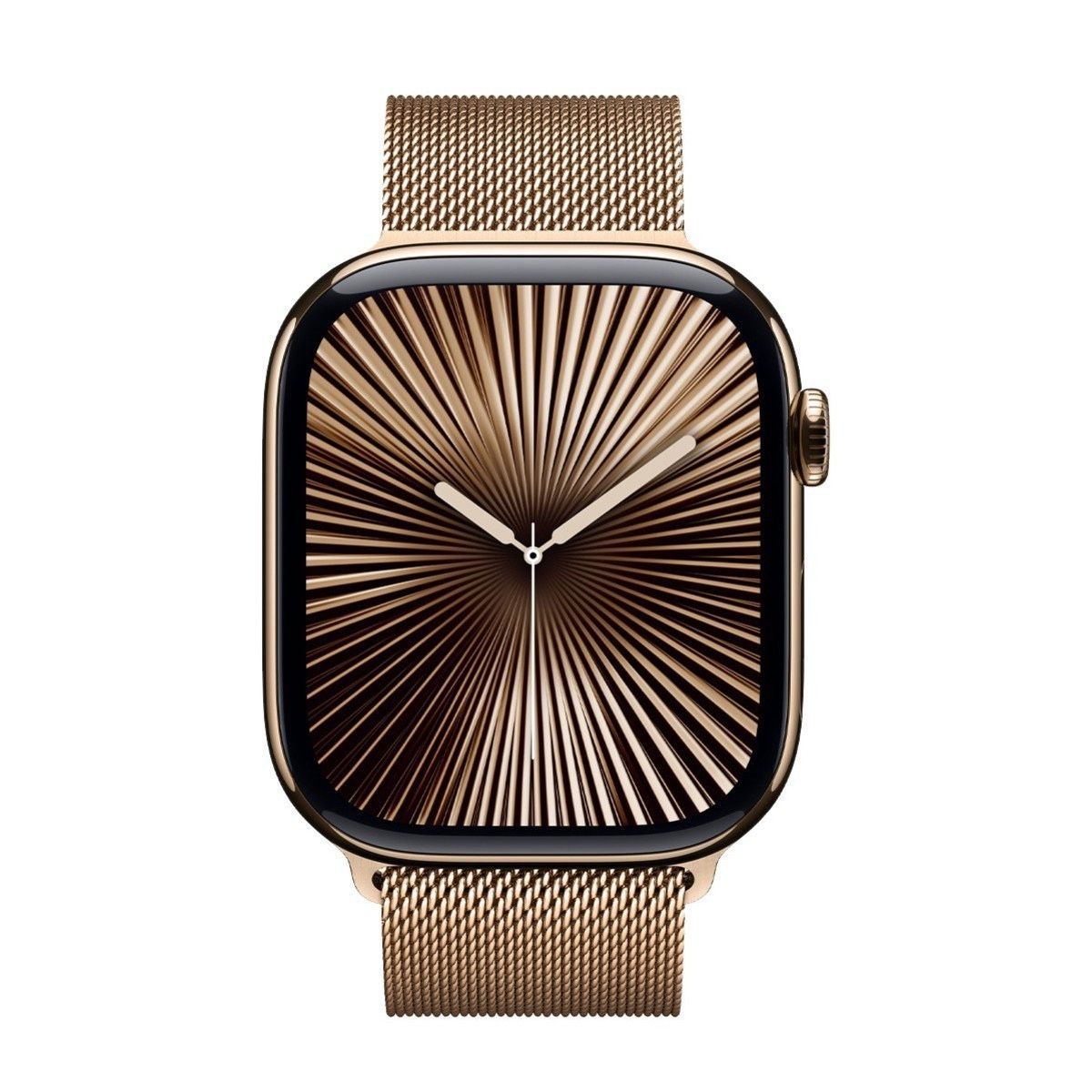 Apple Watch Series 10 Cellular 42mm Gold Titanium Case w. Gold Milanese Loop (MX083)