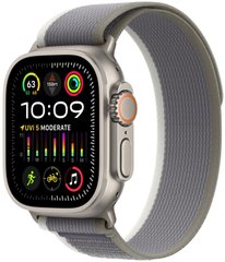 Apple Watch ULTRA 2 49mm Titanium Case with Green/Gray Trail Loop S/M MRF53