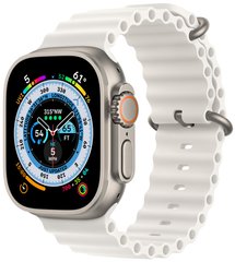 Apple Watch Ultra GPS + Cellular 49mm Titanium Case with White Ocean Band MNH83/MNHF3