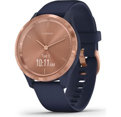 Garmin Vivomove 3s Rose Gold Stainless Steel Bezel w. Navy and Silicone B. 010-02238-03