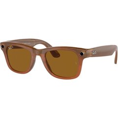 Смарт-окуляри Ray-ban Meta Wayfarer Shiny Caramel, L Polar Brown