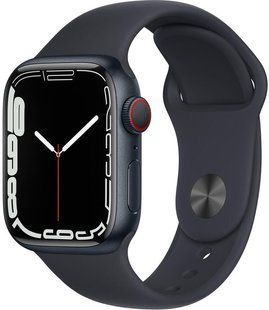 7 41mm LTE Midnight Aluminum Case with Midnight Sport Band MKH73