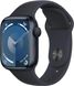 Apple Watch Series 9 41mm Silver Aluminum Case with Midnight Sport Band S/M MR9M3, MT2R3