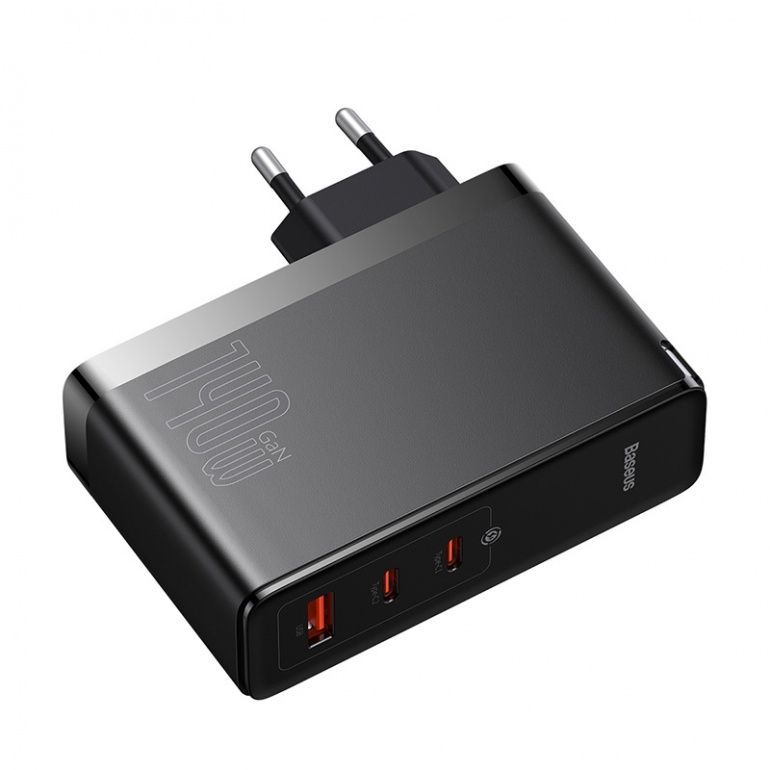 Мережевий зарядний пристрій Baseus GaN5 Pro Digital Fast Charger 2C+U 160W EUBlack P10110825113-00