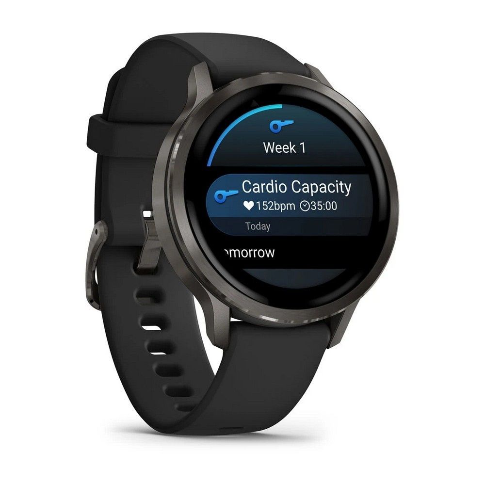 Garmin Venu 4 41 mm Slate with Black Silicone Band (010-03013-02)