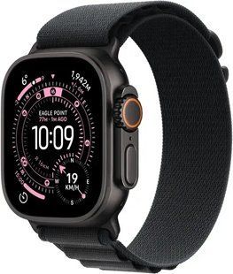 Apple Watch Ultra 3 Cellular 49mm Black Tit. Case w. Black Alpine Loop - Small (MF0Q4)
