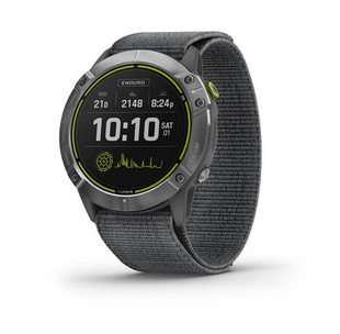Garmin Enduro Steel with Gray UltraFit Nylon Strap 010-02408-00/10