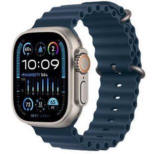 Apple Watch ULTRA 2 49mm Titanium Case with Blue Ocean Band One Size MRF73