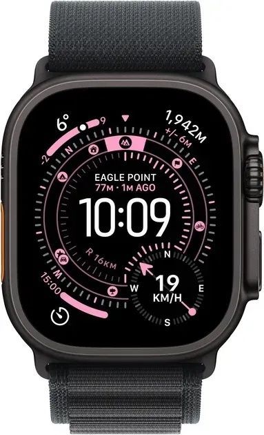Apple Watch Ultra 3 Cellular 49mm Black Tit. Case w. Black Alpine Loop - Small (MF0Q4)