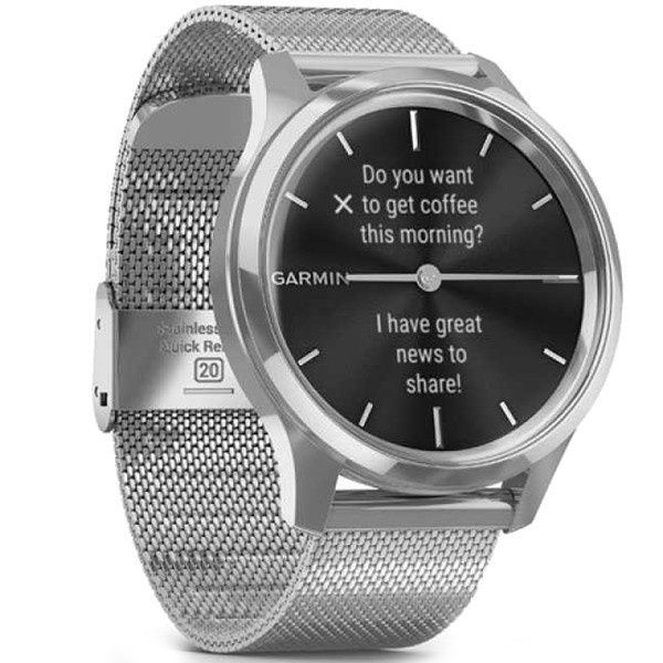 Garmin vivomove Luxe Premium Silver-Black Milanese 010-02241-23