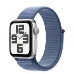 Apple Watch SE 2 40mm Silver Aluminium Case with Winter Blue Sport Loop MRE33
