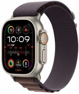 Apple Watch ULTRA 2 49mm Titanium Case with Indigo Alpine Loop Large MREW3