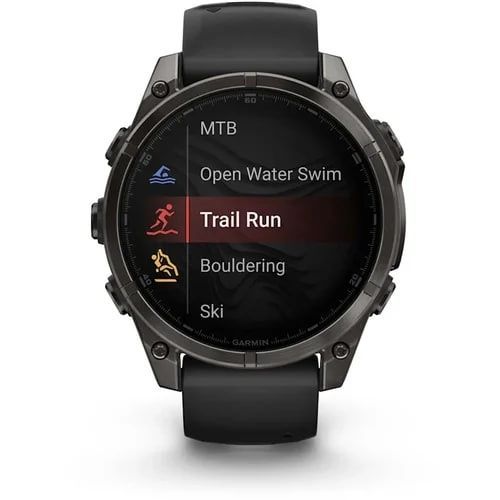 Garmin Fenix 8 43mm AMOLED Sapphire Carbon Gray DLC Tit. Black/Pebble Gray S. Band (010-02903-20/21)