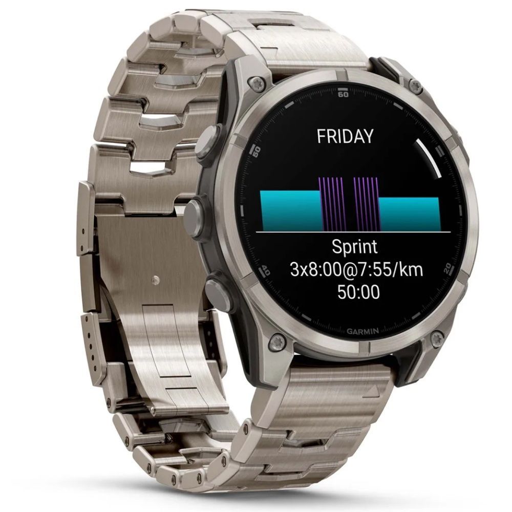 Garmin Fenix 8 47mm AMOLED Saph Ti/Bare/Graphite w/TiBand Excl 010-02904-40