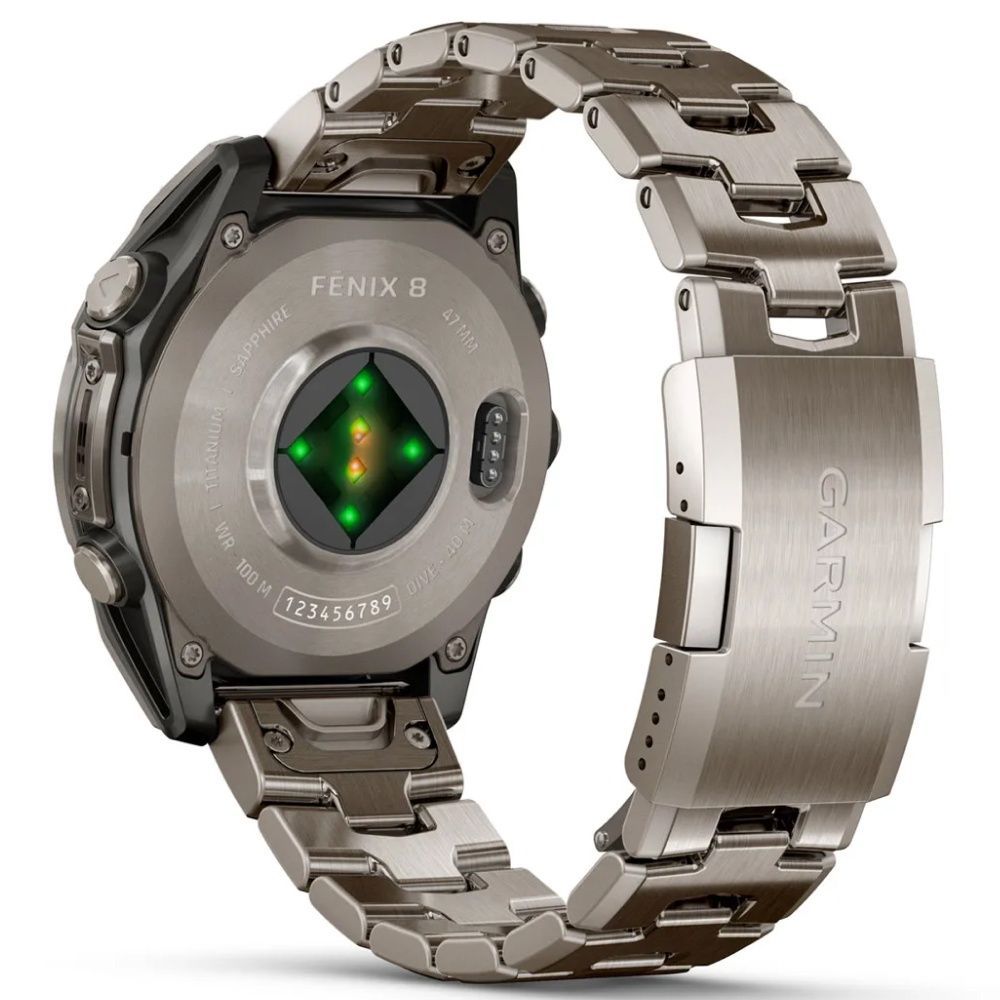 Garmin Fenix 8 47mm AMOLED Saph Ti/Bare/Graphite w/TiBand Excl 010-02904-40