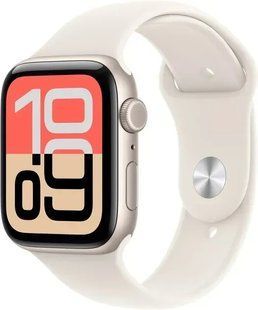 Apple Watch SE 3 Cellular 40mm Starlight Alu. Case w. Starlight S. Band - S/M (MEP64)