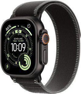 Apple Watch Ultra 3 GPS + Cellular 49mm Black Tit. Case w. Black/Charcoal Trail Loop - M/L (MF1H4)