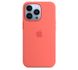 Silicone Case with Animation & MagSafe iPhone 13 Pro Max (1:1 original), Pink Pomelo
