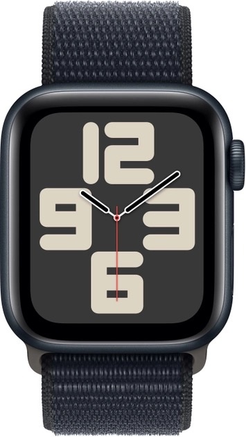 Apple Watch SE 2 40mm Midnight Aluminium Case with Midnight Sport Loop MRE03