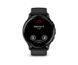 Garmin Venu 3 Slate Stainless Steel Bezel Black Case Black Leather Band 010-02784-52