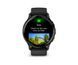 Garmin Venu 3 Slate Stainless Steel Bezel Black Case Black Leather Band 010-02784-52
