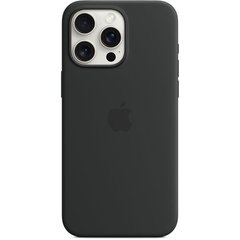 Silicone Case with Animation & MagSafe iPhone 15 Pro Max (1:1 original), Black