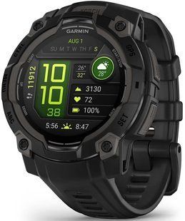 Смарт-годинник Garmin Instinct 3 45mm AMOLED Black with Black Band (010-02936-00)