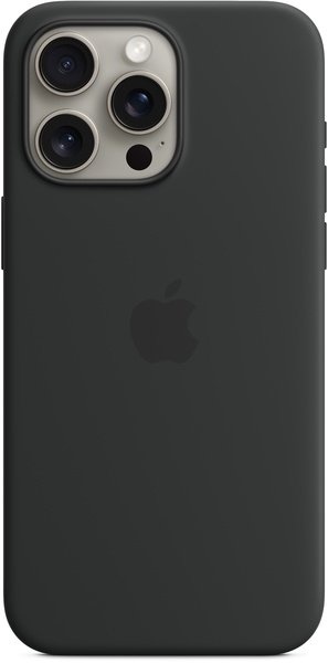 Silicone Case with Animation & MagSafe iPhone 15 Pro Max (1:1 original), Black