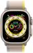 Apple Watch Ultra GPS + Cellular 49mm Titanium Case with Yellow/Beige Trail Loop - M/L MQFU3