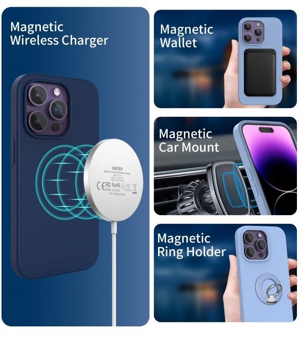 Силіконовий Magnetic чохол Choetech iPhone 14 6,1 PC0115-SK Синій