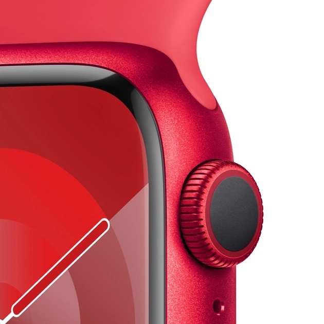 Apple Watch Series 9 Cellular 45mm PRODUCT RED Alu. Case w. PRODUCT RED S. Band - S/M MRYE3