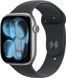 Apple Watch Series 11 42mm Space Grey Alu. Case w. Black S. Band - M/L (MEQX4)
