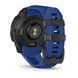 Смарт-годинник Garmin Instinct 3 45 mm AMOLED Black with bolt blue/black silicone band 010-02936-03