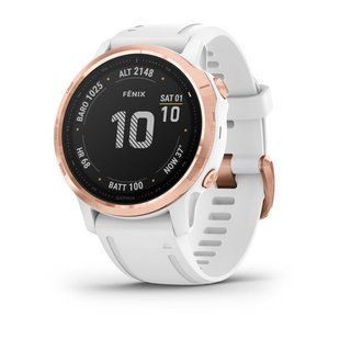 Смарт-годинник Garmin Fenix 6S - Rose Gold-tone with White Band 010-02159-11