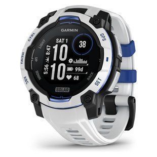 Garmin Instinct 3 45 mm Solar Whitestone with whitestone/bolt blue silicone band 010-02934-03