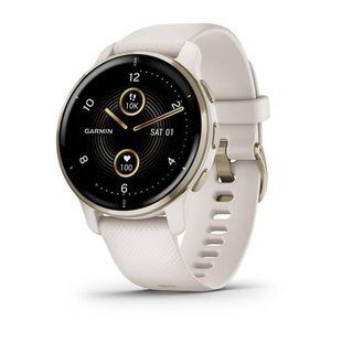 Garmin Venu 2 Plus Cream Gold S. Steel Bezel w. Ivory Case and S. Band 010-02496-02/12