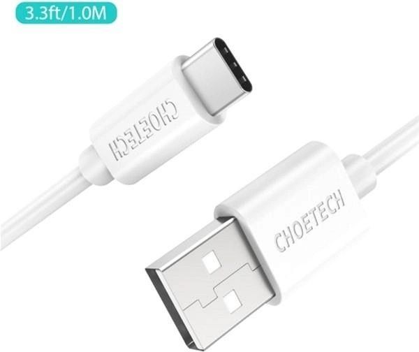 Кабель Choetech 2 м USB-A / Type-C (AC0003) Білий
