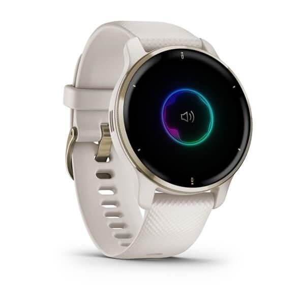 Garmin Venu 2 Plus Cream Gold S. Steel Bezel w. Ivory Case and S. Band 010-02496-02/12